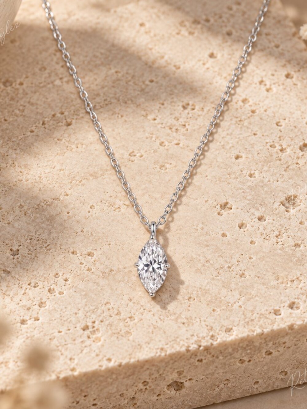 18" Womens 18K White Gold 1ct Diamond Pendant Necklace New 18 K Silver Jewelry
